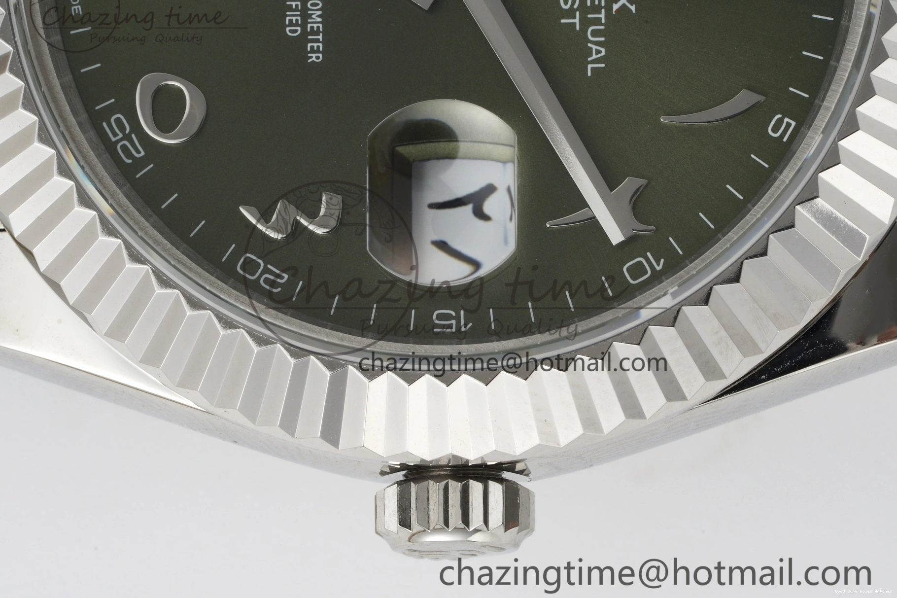 Good Copy Rolex Watches Green 41 V Oyster Steel VR3235 JDF Markers SS Dial Bracelet Sundust Arabic QuickDry DateJust 904L on 2238 0111